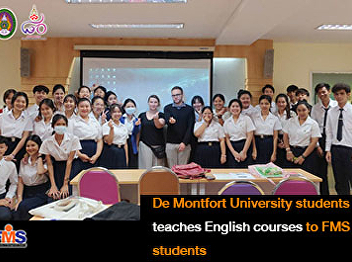 De Montfort University students teaches
English courses to FMS students