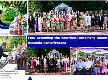 FMS attending the sacrificial ceremony
Queen Sunanda Kumariratana