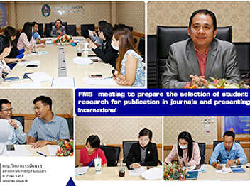FMS  meeting to prepare the selection of
student research for publication in
journals and presenting international