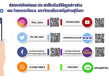 Contact and public relations information
Faculty of Management Science Suan
Sunandha Rajabhat University