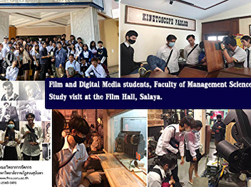 Film and Digital Media students, Faculty
of Management Science. Study visit at
the Film Hall, Salaya