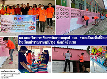 นักศึกษาแขนงวิชาการบริหารทรัพยากรมนุษย์
วจก. รวมพลังลงพื้นที่จิตอาสา
โรงเรียนสำราญราษฎร์บำรุง จังหวัดชัยนาท