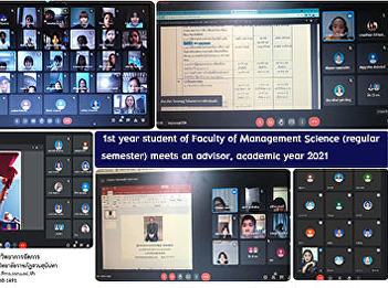 1st year student of Faculty of
Management Science (regular semester)
meets an advisor, academic year 2021