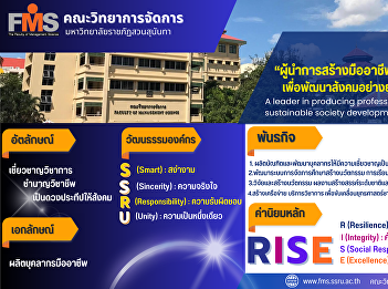 Vision, mission and strategy Faculty of
Management Science Fiscal year 2024