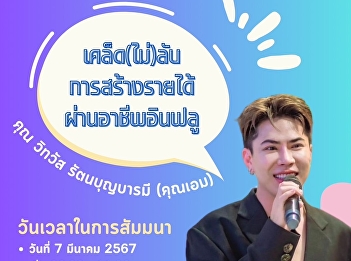 Invite those who are interested to join
the seminar project. Organized by the
Business Entrepreneurship Department
Faculty of Management Science Topic:
